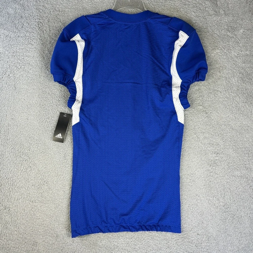 Adidas Football Jersey Mens Medium Blue White‎ Techfit Hyped Sports Athletic NEW